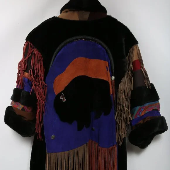 Where the Buffalo Roam Vintage Coat Cowgirl Western Southwestern Yellowstone - Picture 10 of 14